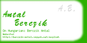 antal berczik business card